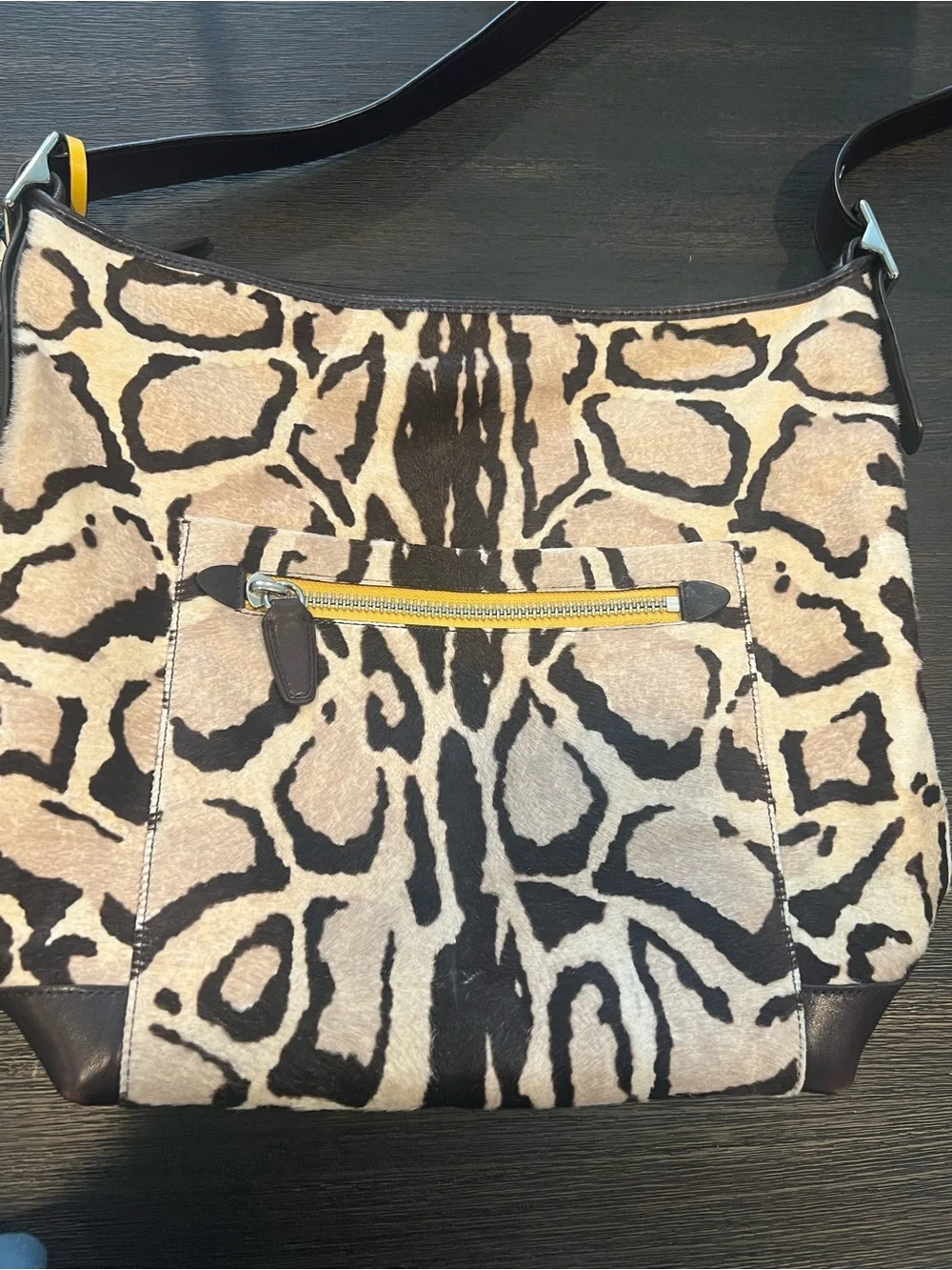 Coach Ocelot Haircalf Large Handbag 21167